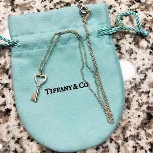 Tiffany & Co. Heart Key Pendent Necklace